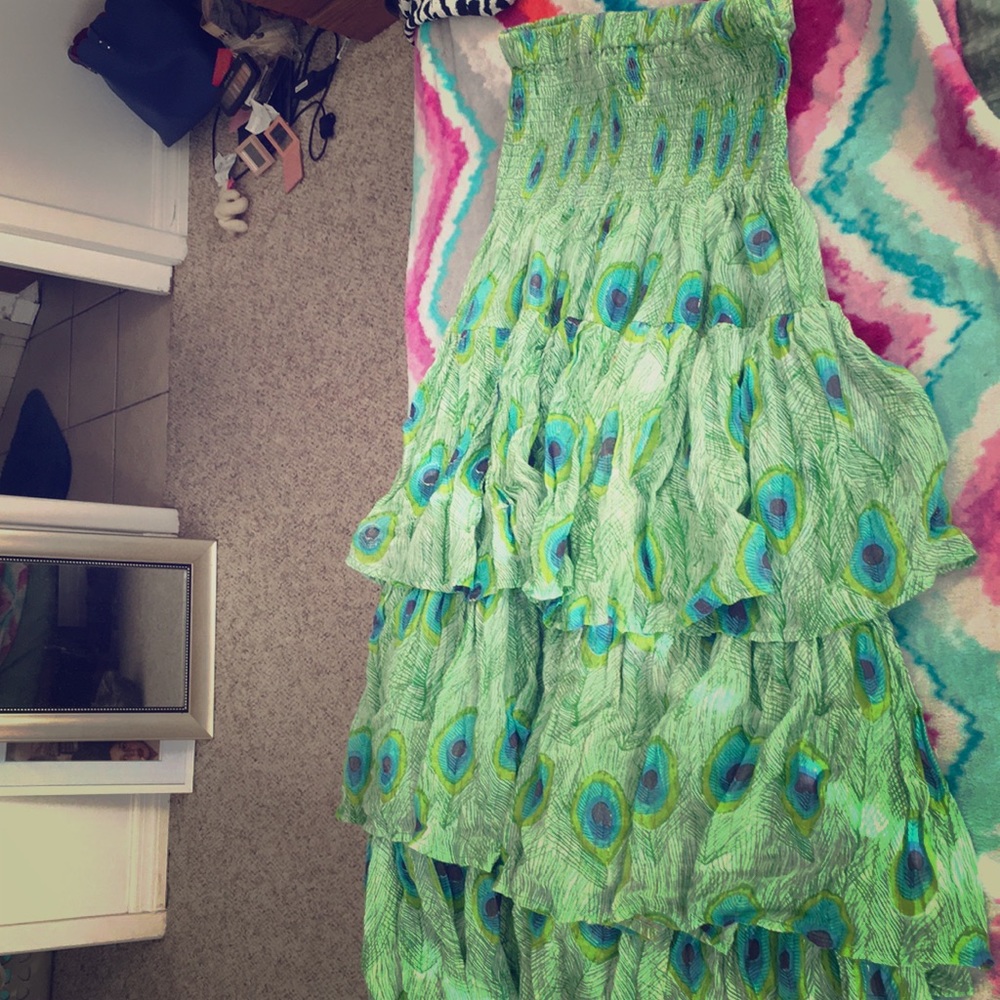 Peacock summer dress